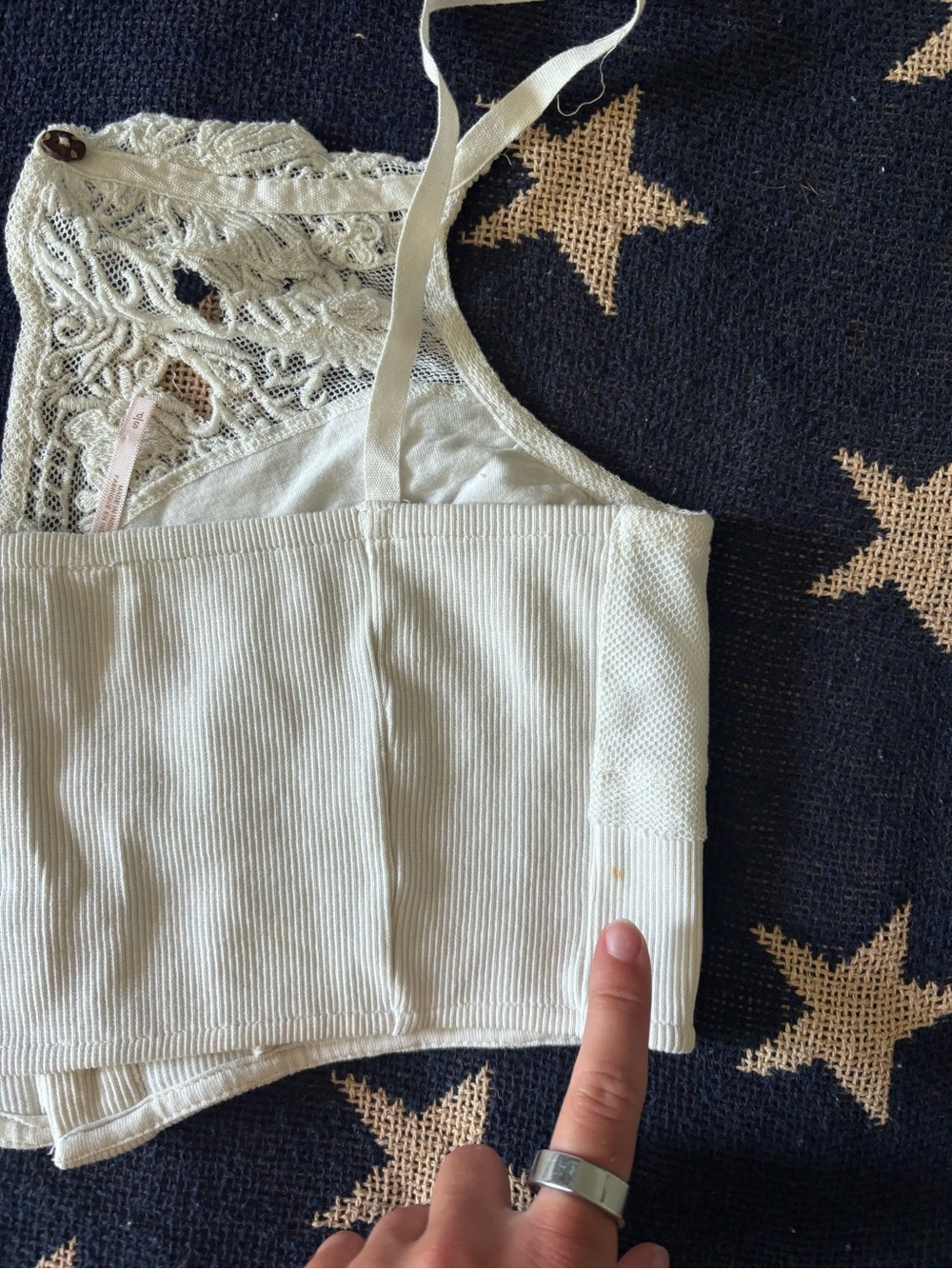 Free People White Button-Front Tank - Picture 4 of 4